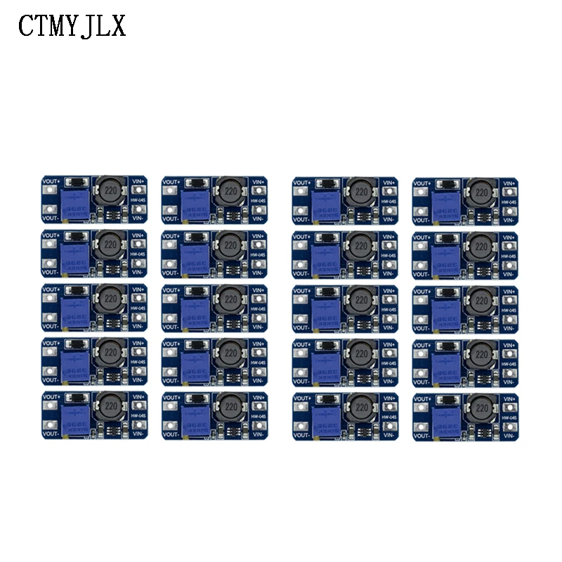 

20pcs MT3608 DC-DC Boost Converter 2A Adjustable Step Up Voltage Regulator Board 2V-24V to 5V-28V For Arduino DIY Kit