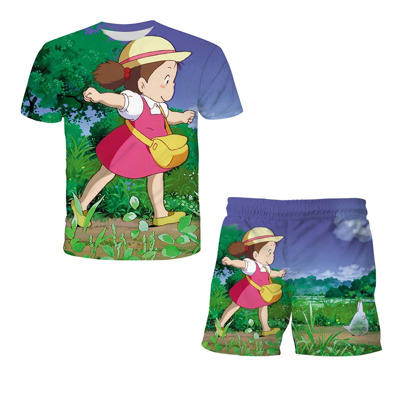 

3D Anime Print T-shirt Set for Boys and Girls,The Latest Summer 2022 Popular Tracksuit for Kids Outfits,Toddler Girl Clothes