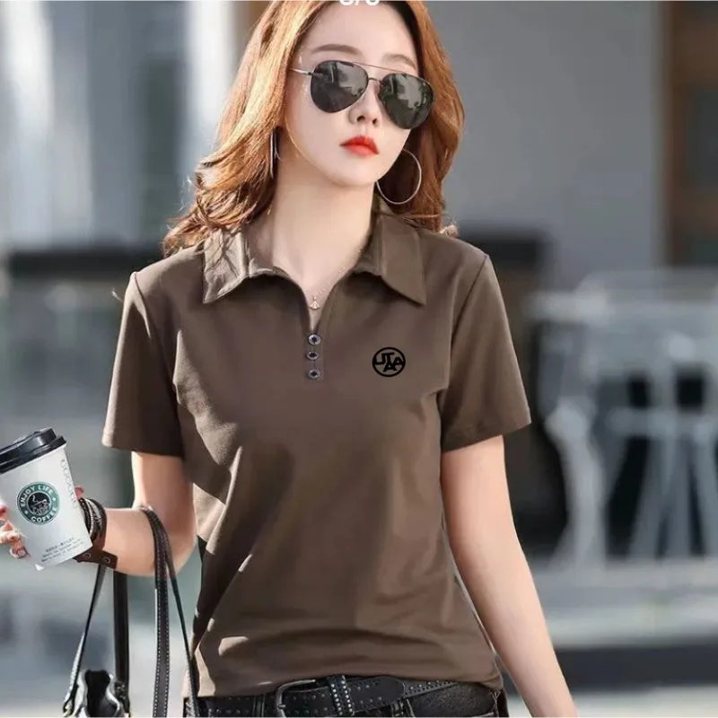 23 summer new breathable golf UTAA brand Polo shirt ladies casual short-sleeved summer ladies Polo shirt sports T-shirt.