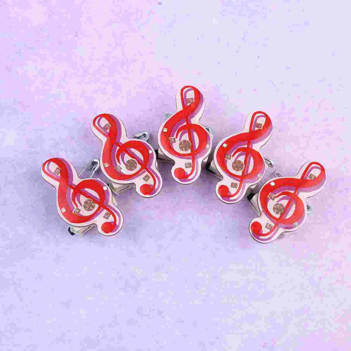 

25pcs Creative Brooch Luminous Music Note Design Breastpin Flashing Lapel Glowing Theme Party Supplies Gift Accessary Dress Up