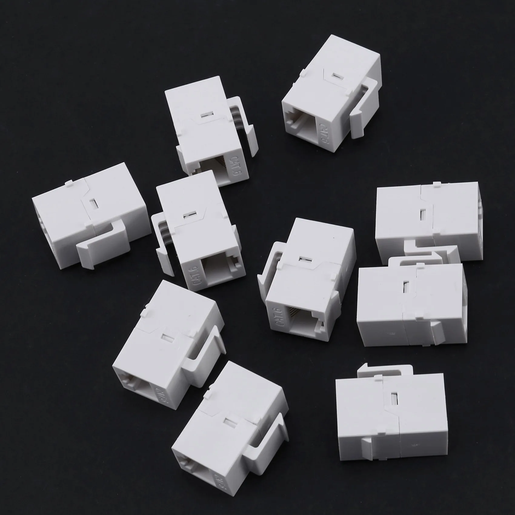 

10 шт., удлинитель RJ45 Keystone Jack Cat6