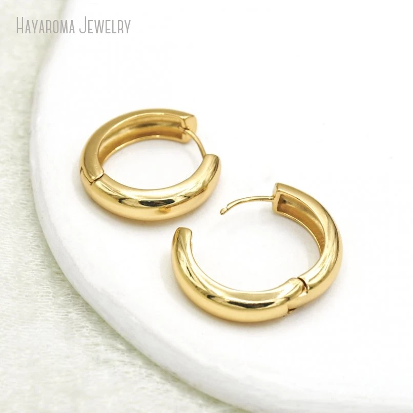 Медные серьги-капельки Hayaroma золотого цвета