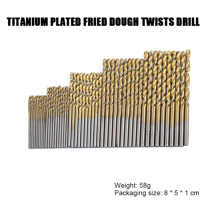 

Профессиональные сверла с титановым покрытием, высокоскоростные стальные биты из быстрорежущей стали, деревообрабатывающий инструмент для металла, 180/200 шт.