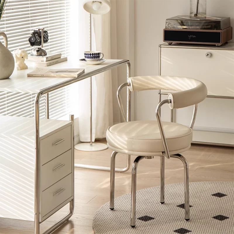 

Дизайнерский длинный стул для салона, обеденный стул в скандинавском стиле, современный ленивый металлический стул для бара, балкона, белый кухонный комод, мебель для кухни