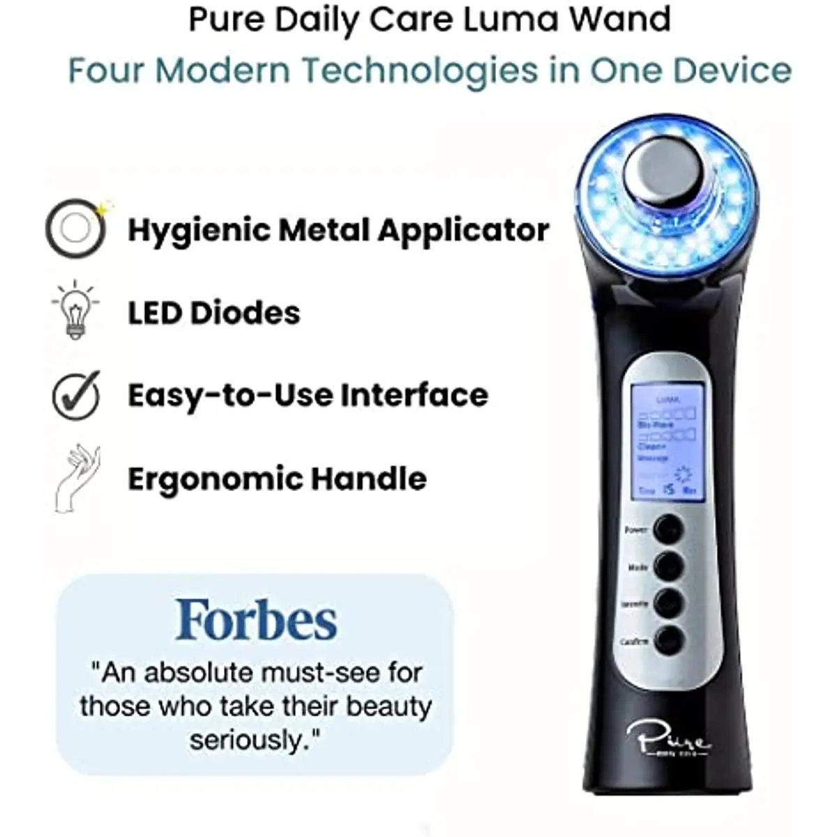 

4 In 1 LED Light Machine Skin Treatment Stick Ion Therapy Wave Stimulation Massage Anti-aging Lifting and Firming Skin Wrinkles