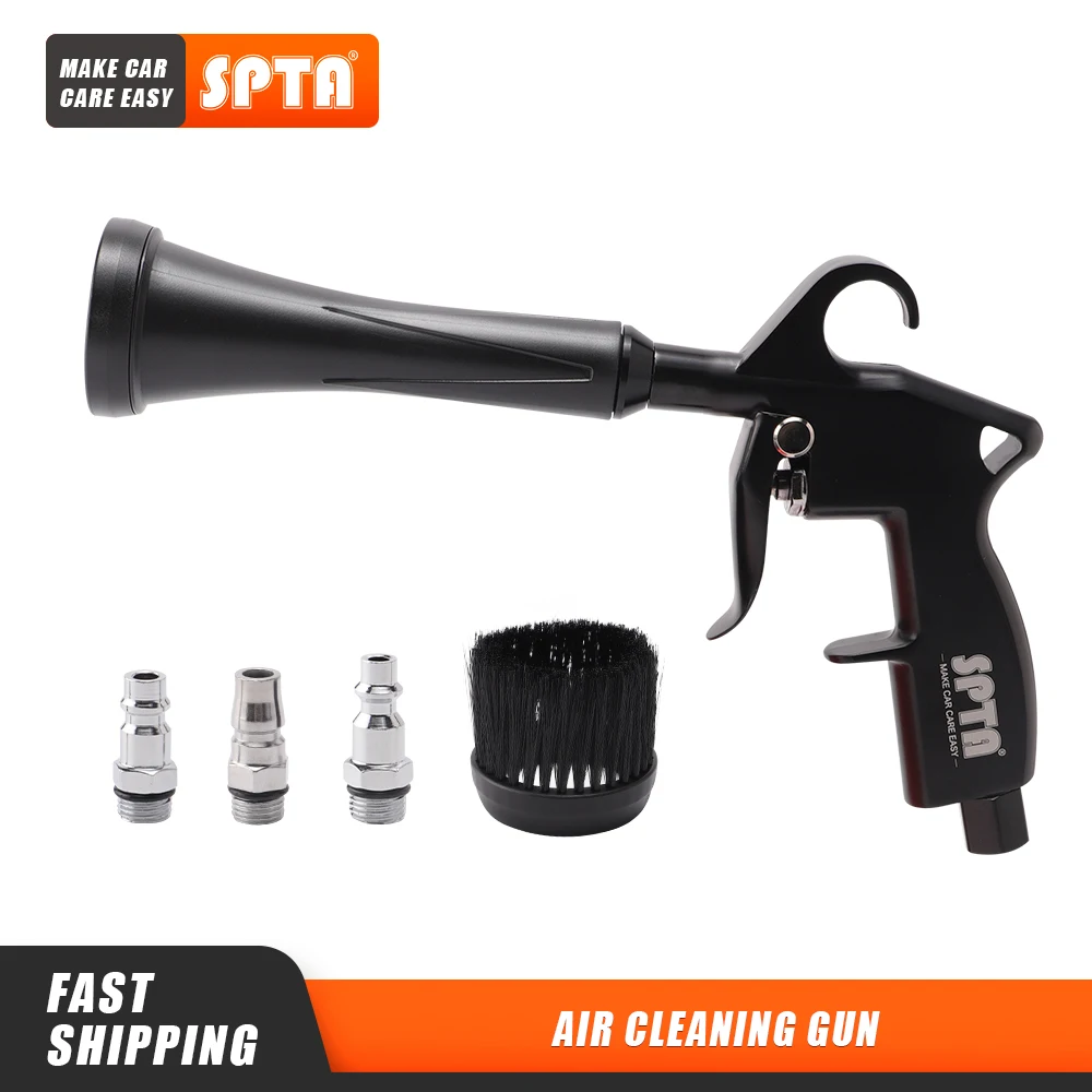 SPTA Air Blow Car Wash Gun Efficient Dry Cleaning Gun High Pressure Tornado Dust Blowing Gun Car Interior Cleaning Tools