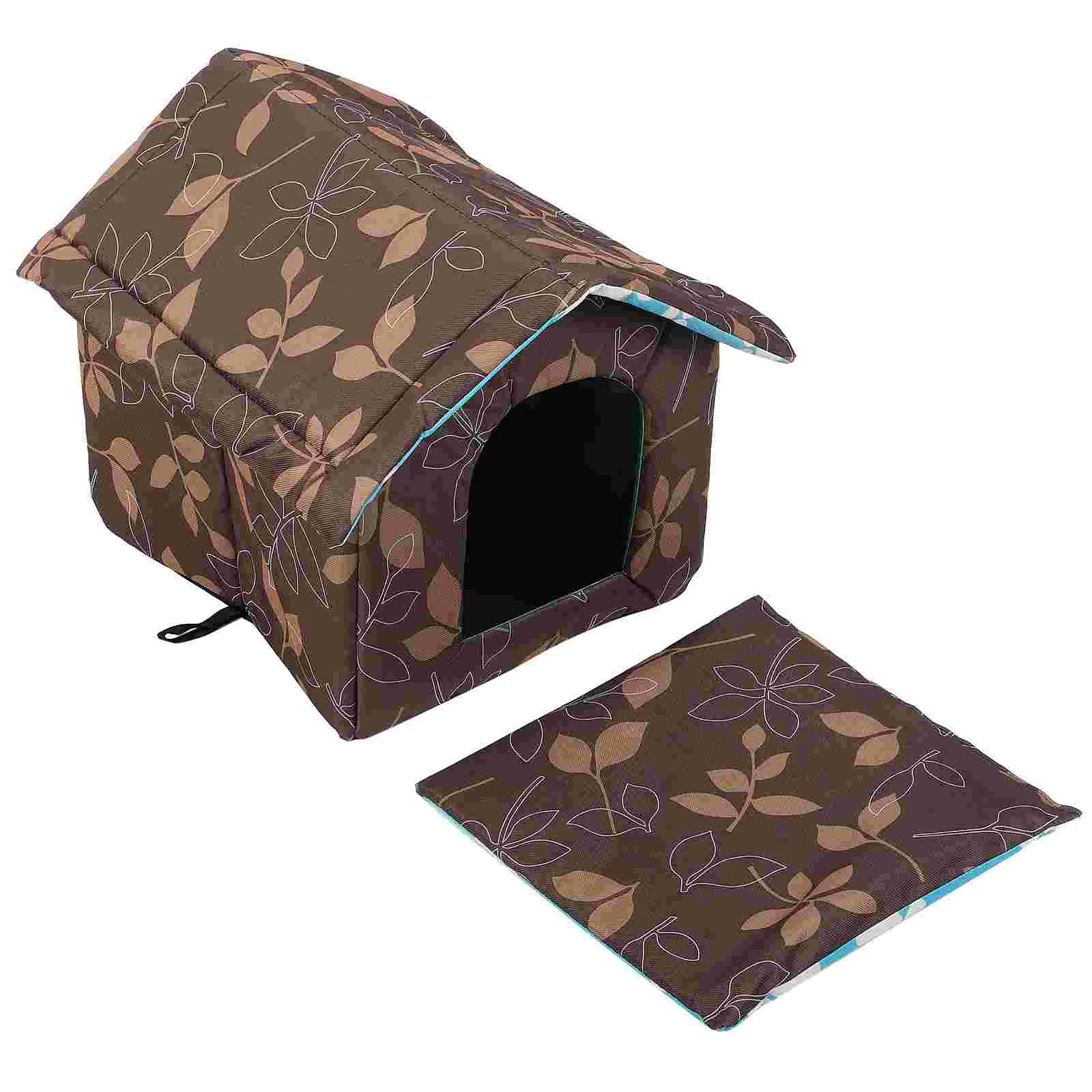 

Cat House Detachable Cattery Outdoor Cat Shelter Warm Kitten Sleeping Nest