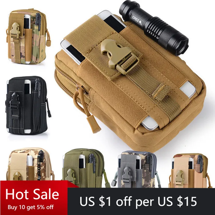 

No logo Multifunctional Military Tactical Outdoor Waist Fanny Pack Mobile Phone Pouch Hunting Gear Accessories Belt Waist Bag