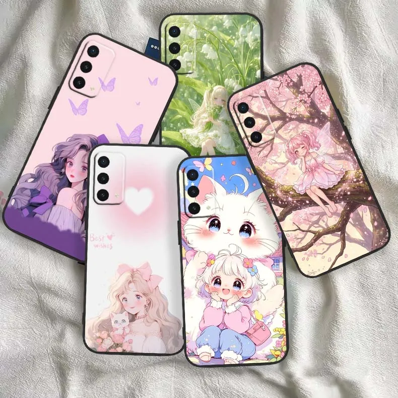 Фото Милый чехол для телефона с дизайном Kawaii Girl для OnePlus 15, 15R, 15T, 13T, 13S, 13R, 12, 13, 11R, 11, 10, 10T, 10R, 9R, 9, Ace 6, 5, 3V, 3 Pro №1