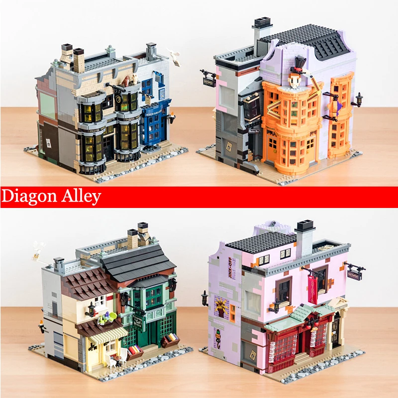 

Harris series MOC Creative Diagon Alley Building Blocks City View Architecture Bricks Model Kit Kids Educational DIY Toy Gifts