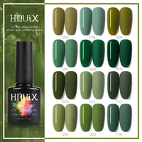 7ml hnuixtop coat uv nail polish matte color gel nail polish dissolvable green series nail paint semi permanent manicure gel