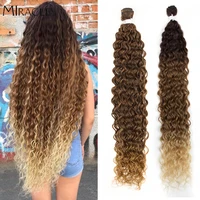 synthetic hair water wave hair blondes brown bundles with hair extensions synthetic hair curly weave bundles hair miracle