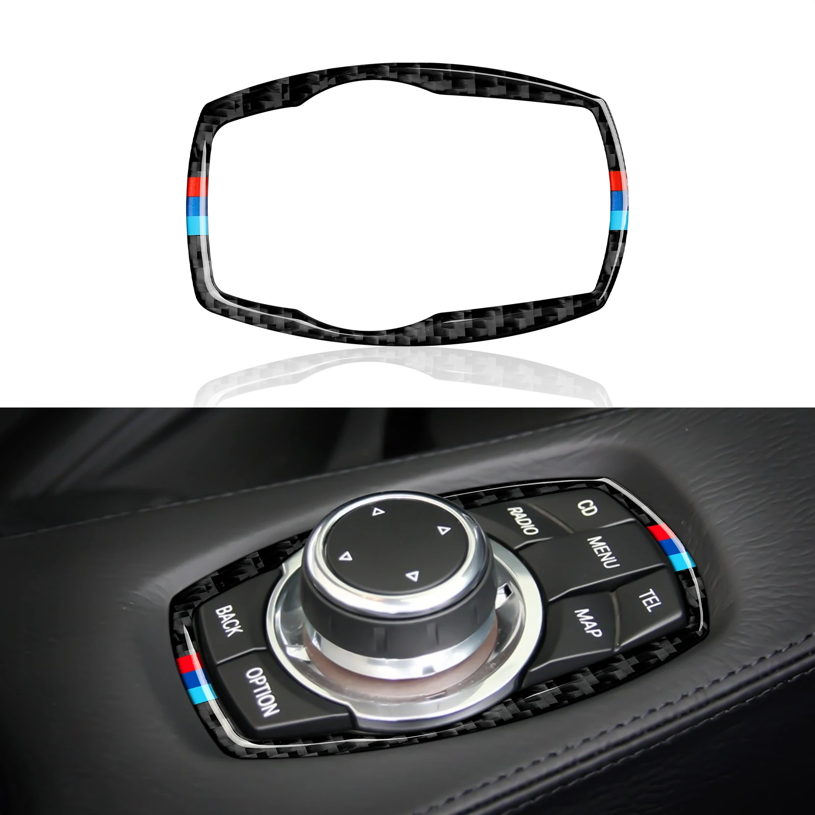 

Carbon Fiber Car Multimedia Cover Interior Trim Sticker For BMW 6 Series E63 E64 2004 2005 2006 2007 2008 2009 2010 Accessories