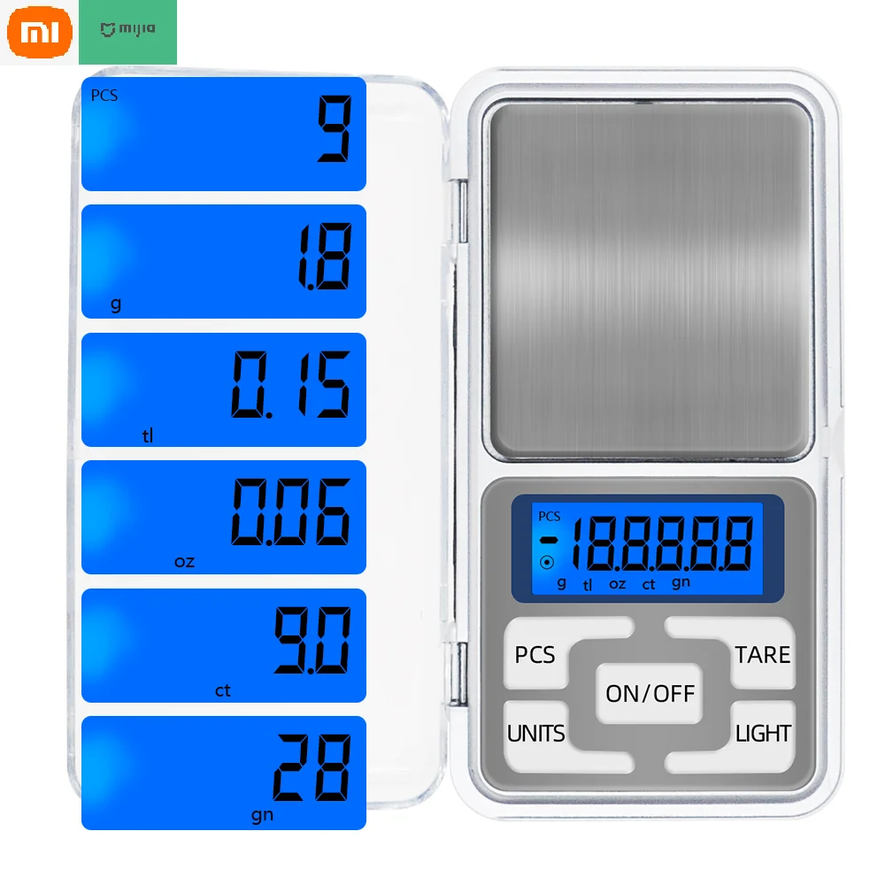 

XIAOMI MIJIA High Precision 500g 0.1g Electronic Weight Scale Digital Pocket Jewelry Diamond Balance With Retail Box Backlight