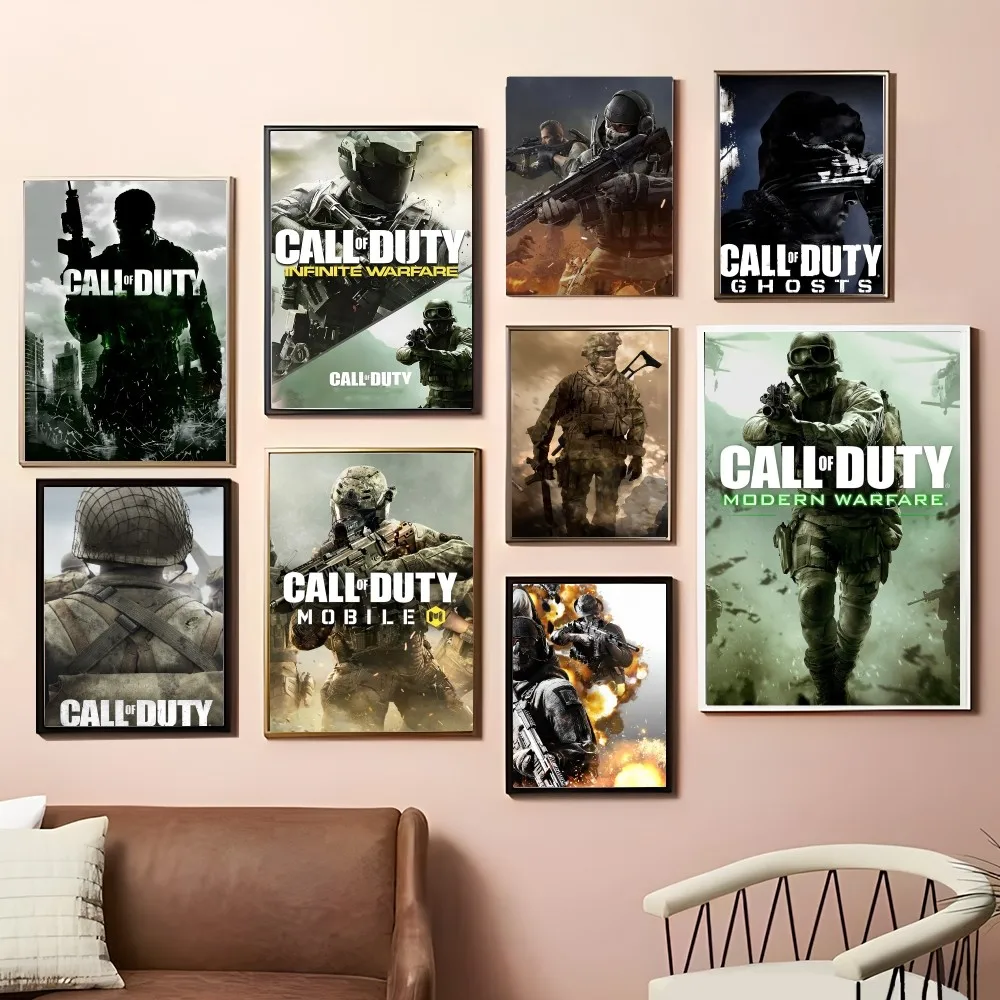 

Классический аниме плакат Call of Duty, самоклеящаяся искусство, искусство, комната, бар, кафе, винтажный декоративный