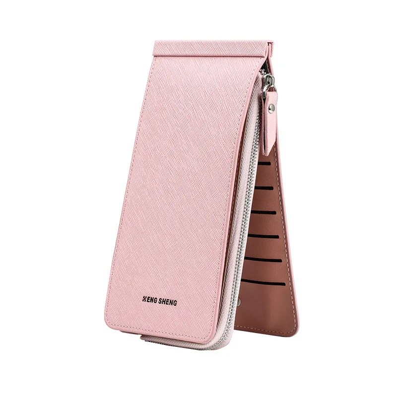 

Fashion Elegant Women's Wallet Long Zipper PU Credit Card Holders Purse Mobile Phone Bag Multi Card Slot Money Clip Men Clutches