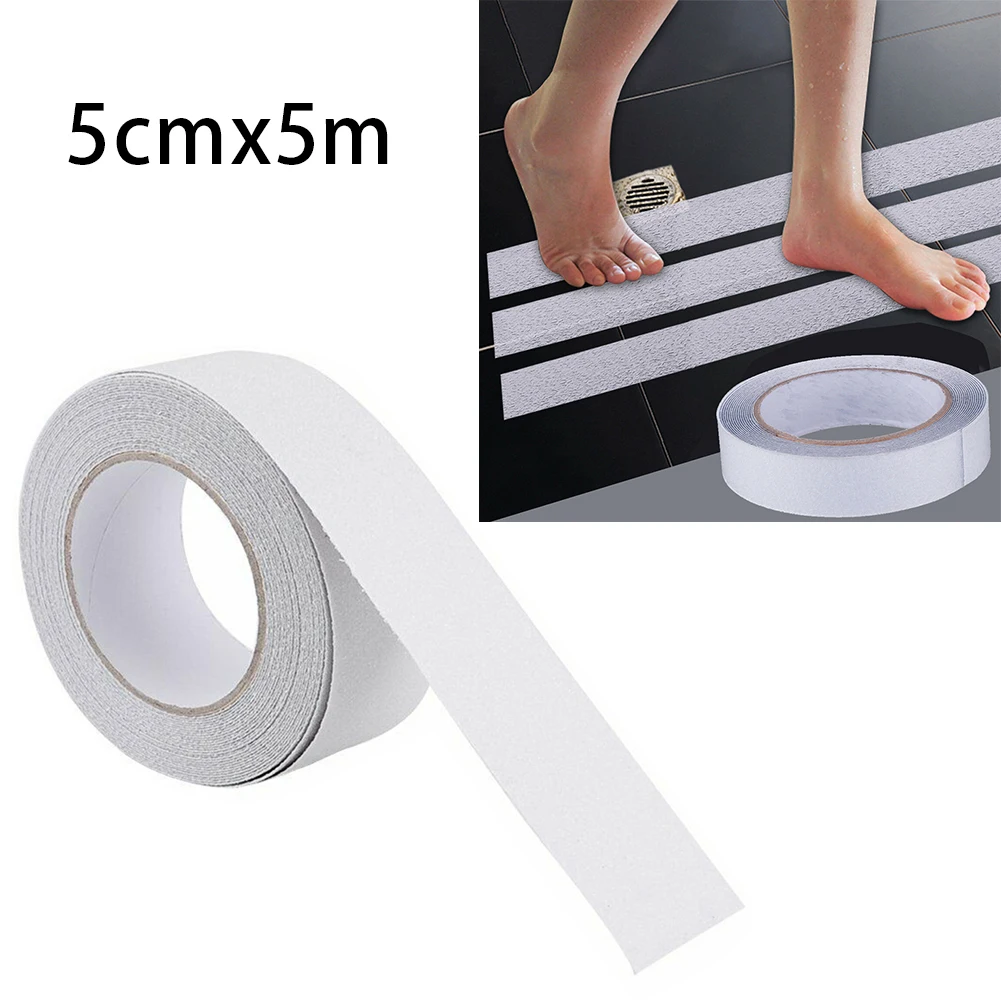 

Shower Non-Slip Tape Anti Slip Strip Bathtubs Showers Stairs Floors 1 Roll 5x500cm Durable PEVA Bath Safety Strips