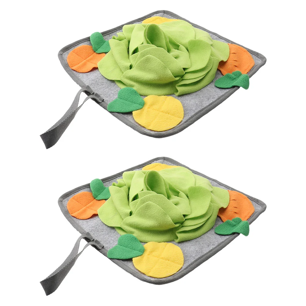 

2pcs Rabbit Snuffle Mats Nose Smell Training Sniffing Mats Slow Feeding Pads
