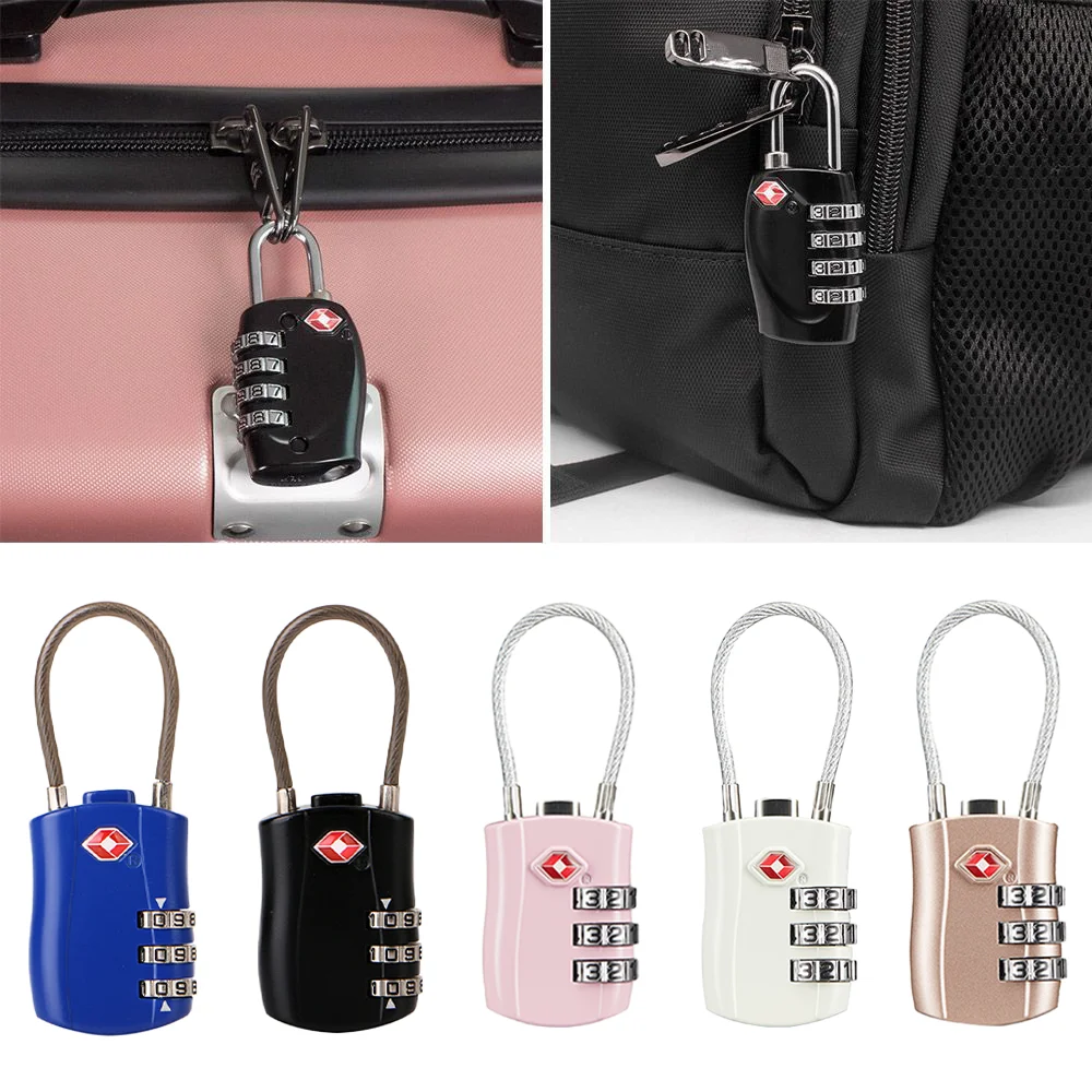 TSA таможенный Комбинированный Замок прочный алюминиевый смарт-замок со стальным