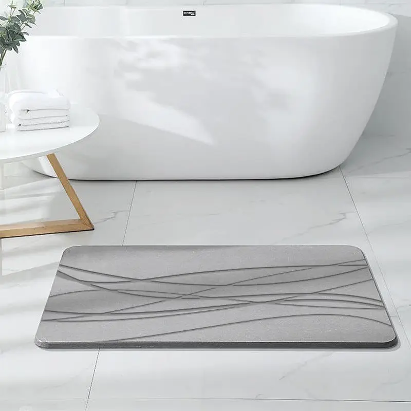 

Anti Slip Floor Mat Absorbent Bathroom Diatom Mud Soft Bath Foot Mat For Hallway Quick Dry Rug Doormat Entrance Door