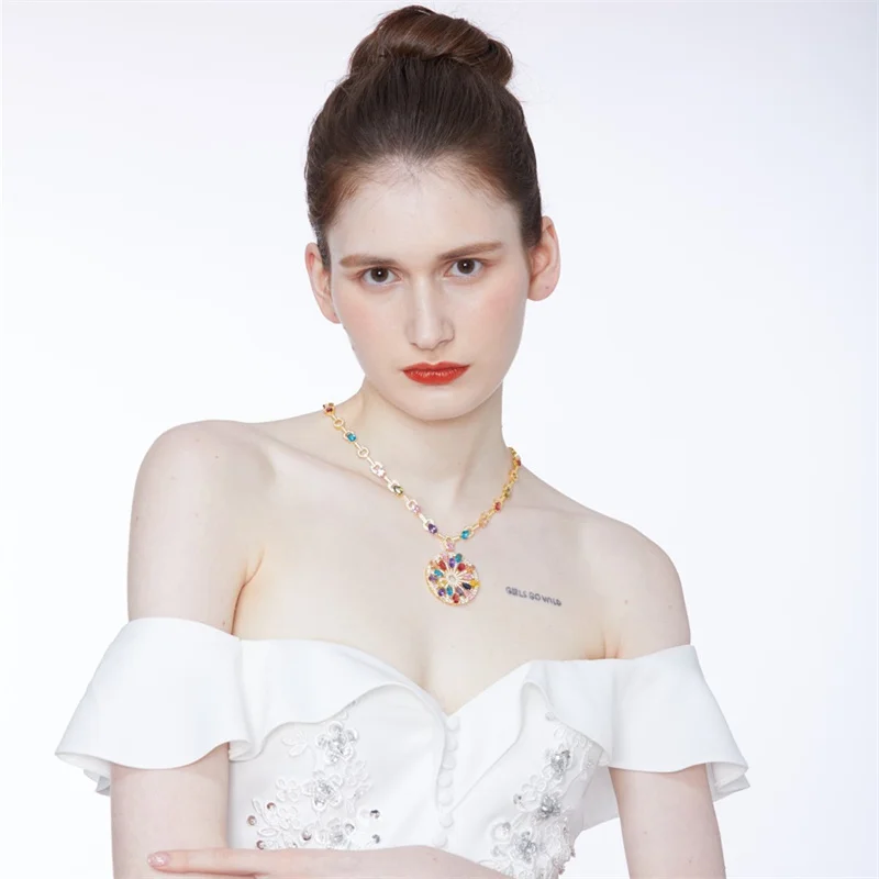 Дизайнерское ожерелье из искусственного циркония 3A |