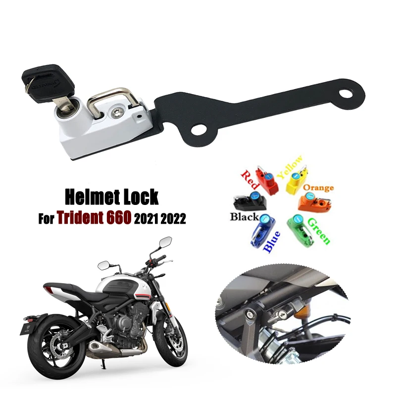 

Trident 660 Helmet Lock Mount Hook Anti-theft Security with 2 Keys Password lock Fit For Trident 660 trident660 2021 2022 Motorc