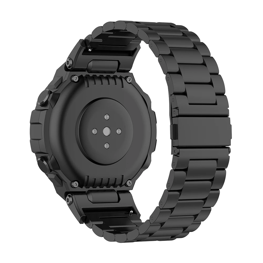 Ремешок из нержавеющей стали для смарт-часов Amazfit T Rex Pro/T-Rex 2 металлический