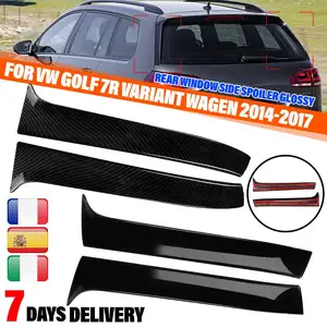 Глянцевый черныйкарбоновый вид заднего окна, боковой спойлер, утка, сплиттер, глянцевый для VW Golf 7 R, вариант Wagen 2014 2015 16-2017