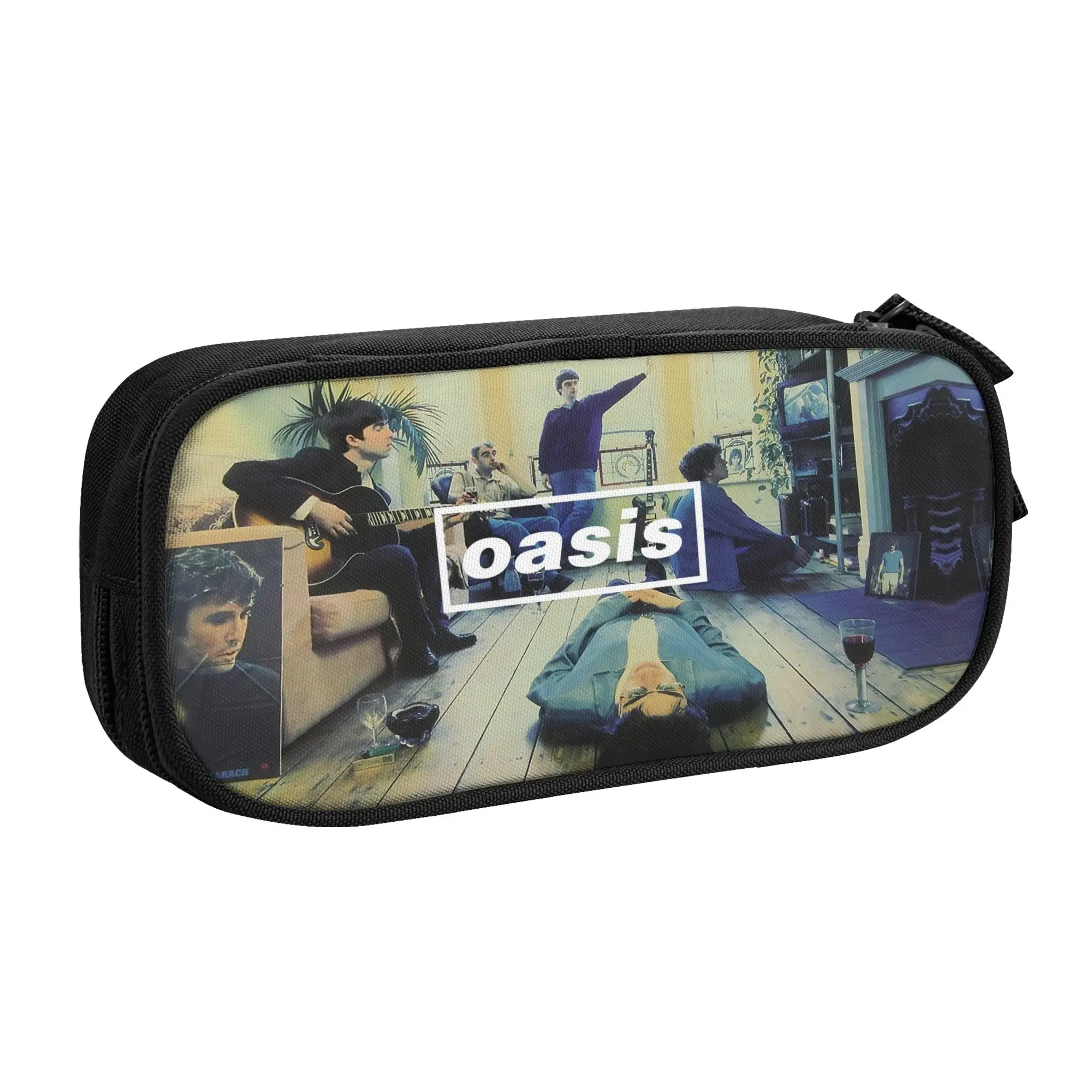 Фото Милый пенал Kawaii British Music Definitely Maybe O-Oasis для мальчиков и девочек, вместительный пенал-коробка, школьные принадлежности №1