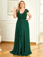 plus size womens evening dresses long a line sleeveless square collar gown 2022 ever pretty of lace elegant prom women dress