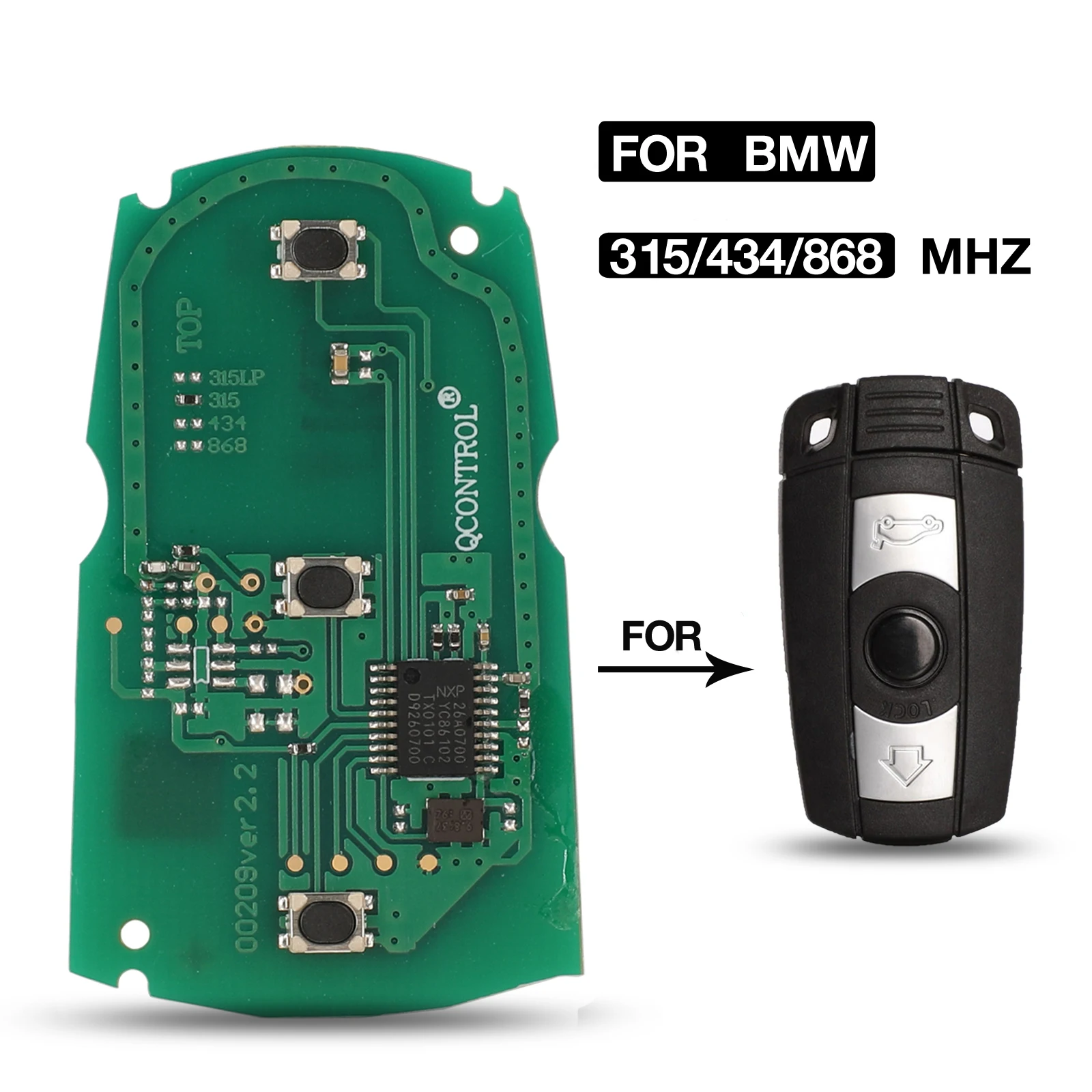 jingyuqin 315/433/868 MHZ ID46 PCF7953 Chip Remote Control Car Key Circuit Board For BMW 1/3/5/7 Series CAS3 System X5 X6 Fob