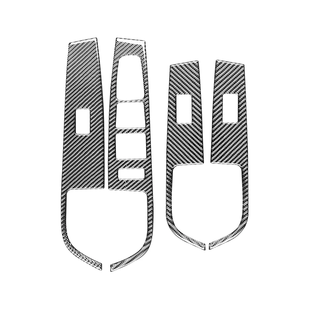 

For 2015 2016 2017 2018 2019 Carbon Fiber Window Lift Panel Switch Panel Trim Sticker Accessories