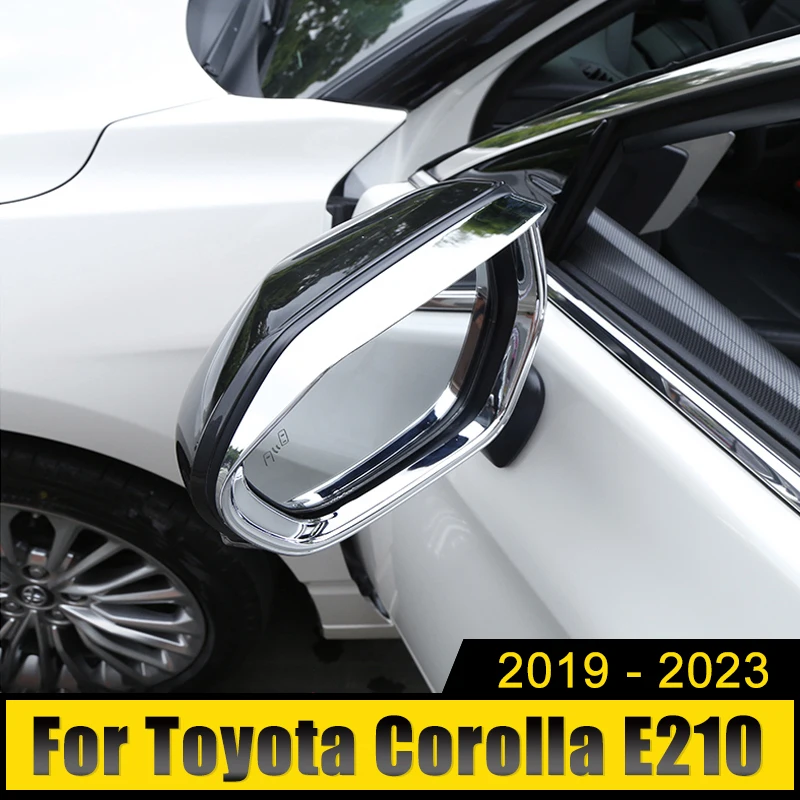 

ABS Carbon Car Rearview Mirror Rainproof Eyebrow Rain Protector Cover For Toyota Corolla E210 2019 2020 2021 2022 2023 Hybrid