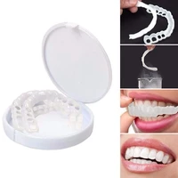 simulation braces smiling veneers dentures upper and lower false tooth cover perfect smiling white fake teeth cosmetic tool new