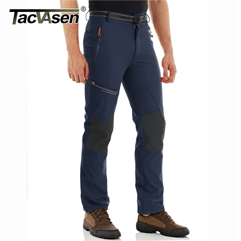 

TACVASEN Men's Summer Outdoor Pants Quick Dry Lightweight Hiking Camping Pants Multi-Pockets Rip-stop Fishing Mountain Trousers