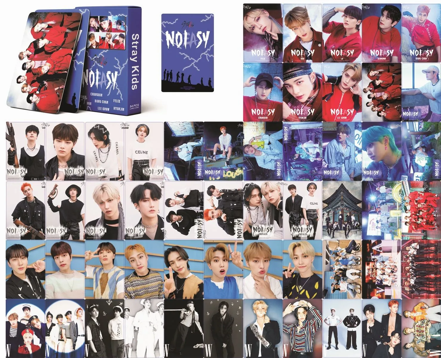 

55 Pcs Kpop Stray Kids New Release No Easy Lomo Cards Photocards Boys Photocard Stray Kids Postcard Fans Gift