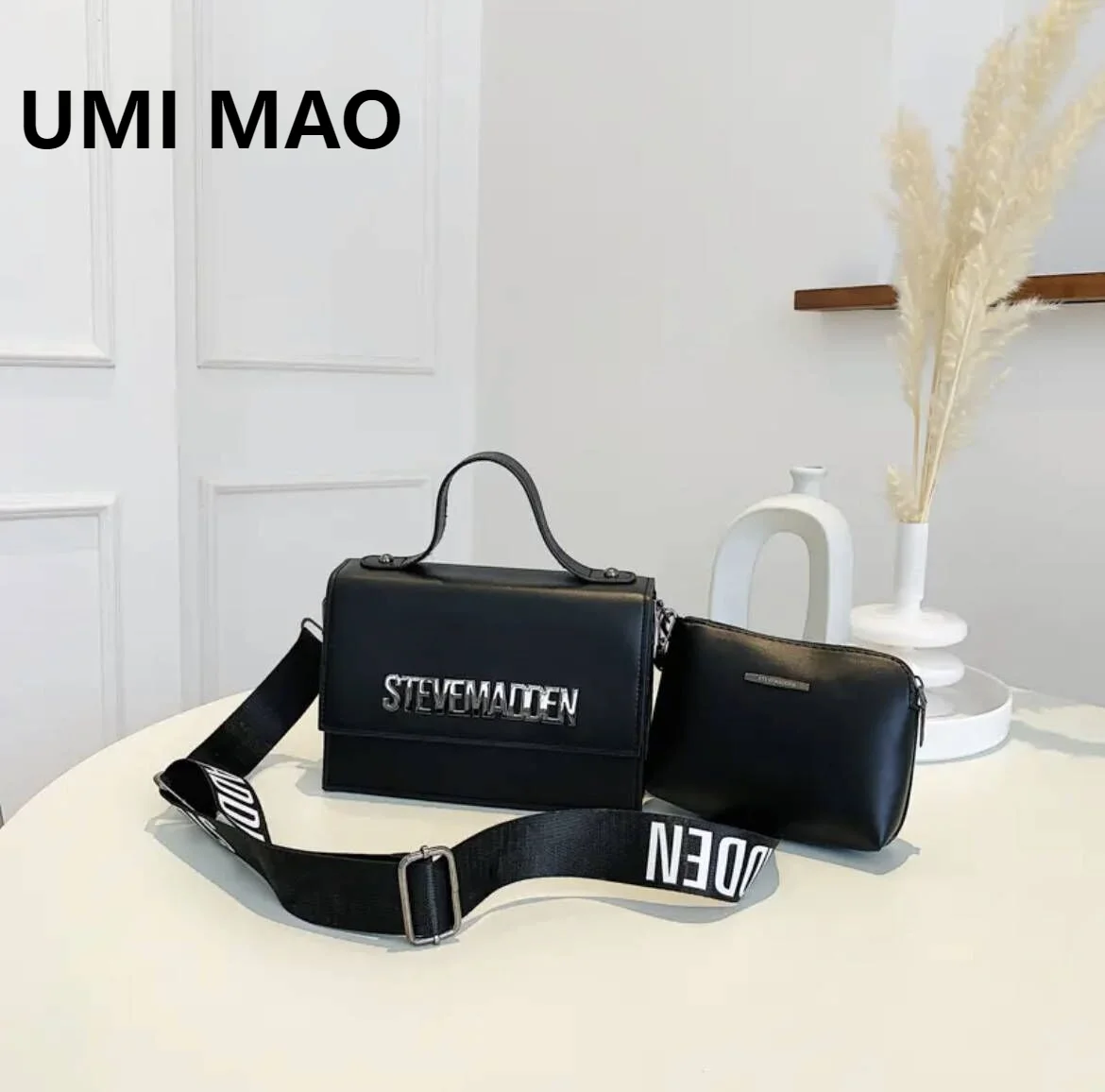 

UMI MAO Women's Luxury Bag 2023 New Trend Crossbody Bag Simple Texture Fashion Design Letter Shoulder Bag Handbag