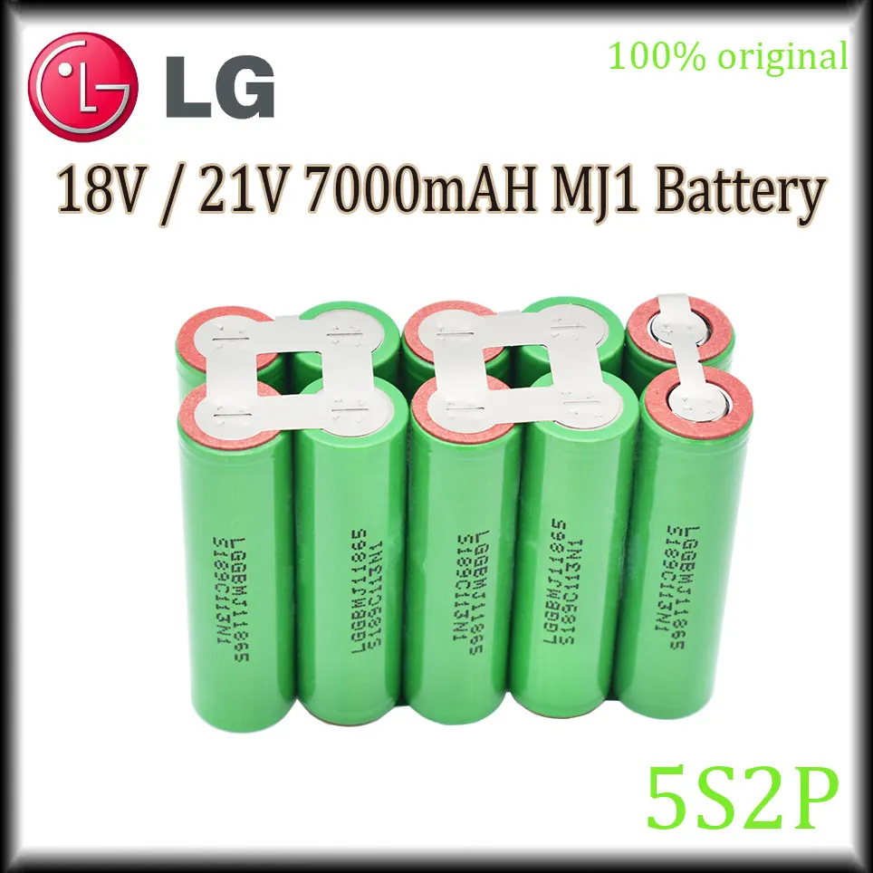 

18650 MJ1 1S3P 2S1P 3S2P 4S2P 5S2P 3.7V 8.4V 10.8V 16.8V 18V 3500mAh 7000mAh For Screwdriver Batteries Weld Battery Pack