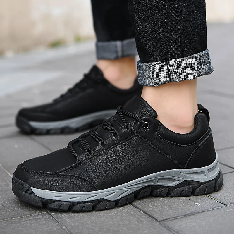 

Men's Vulcanize Shoes 2023 Spring Autumn Casual Comfortable Platform Lace-up Outdoors Wear Resistant Non-slip Male Sneakers