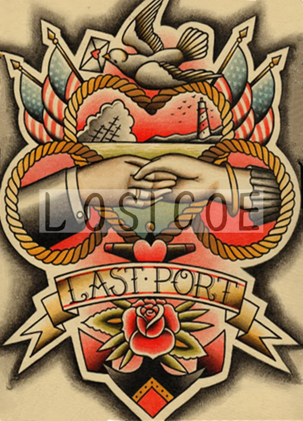 Винтажный дизайн татуировок плакат по фильму настенное Искусство ретро