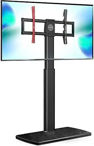 

Напольная подставка для телевизора 32-70 дюймов, Высокая Универсальная Подставка для телевизора с прочным деревянным основанием, экономия места для угловой спальни u2026