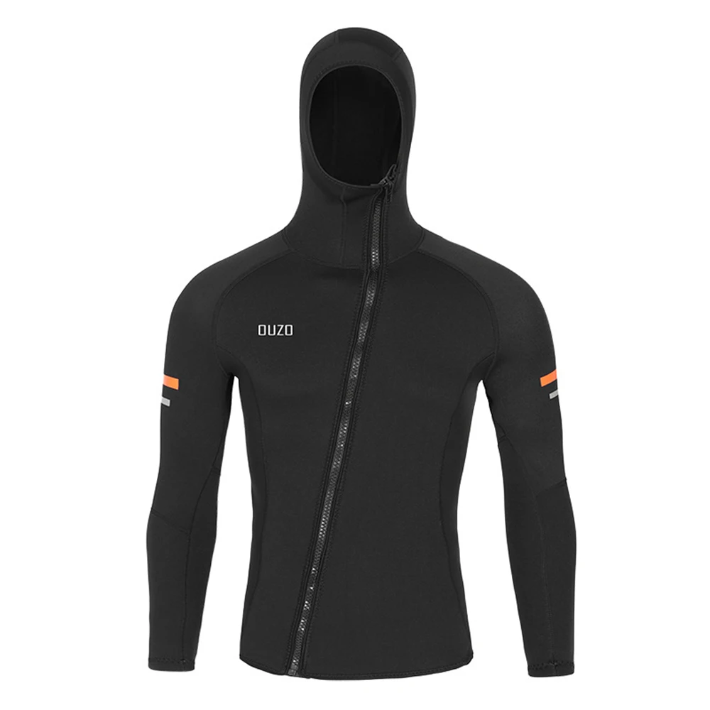 Men's Wetsuits Hooded 1.5mm Diving Suit Long-sleeve Diving Tops Sun Protection Surfing Jellyfish Suit Winter Swimsuit