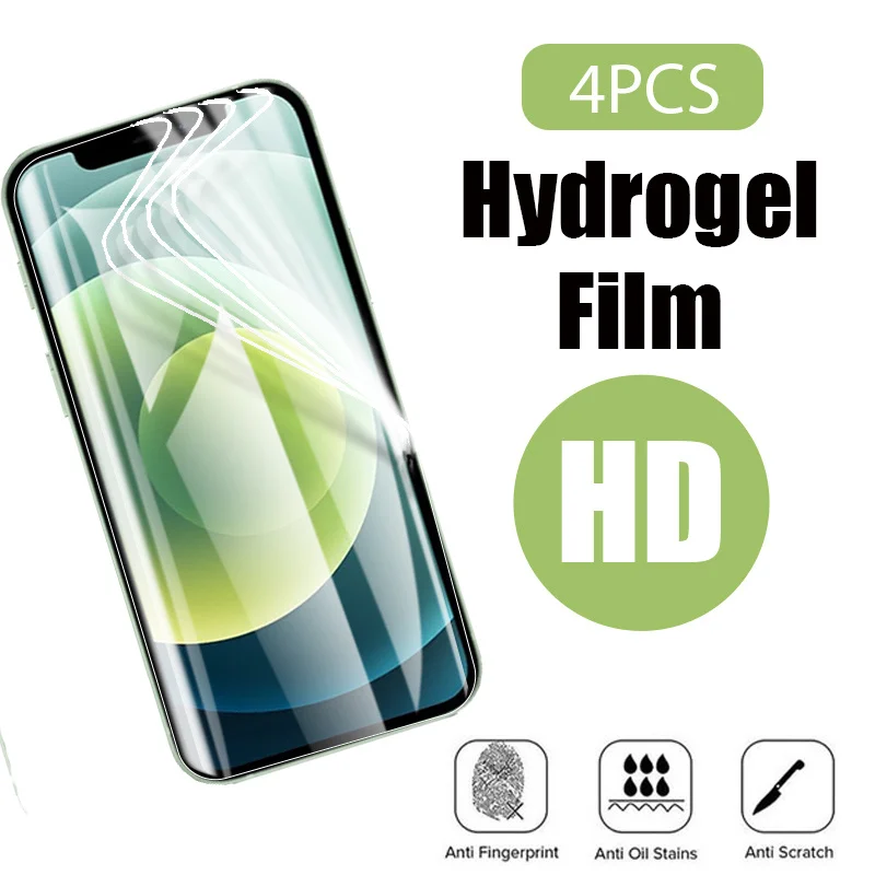 

Гидрогелевая пленка 4 шт. для iPhone 13 12 mini 11 Pro XS max SE 2020, Защита экрана для iPhone 12 11 Pro max 7 6s 6 8 plus X XR, пленка