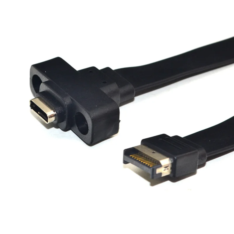 

USB 3,1 Передняя панель Тип E штекер к стандарту USB Type C расширенный кабель компьютерный разъем материнской платы провод шнур линия 80 см