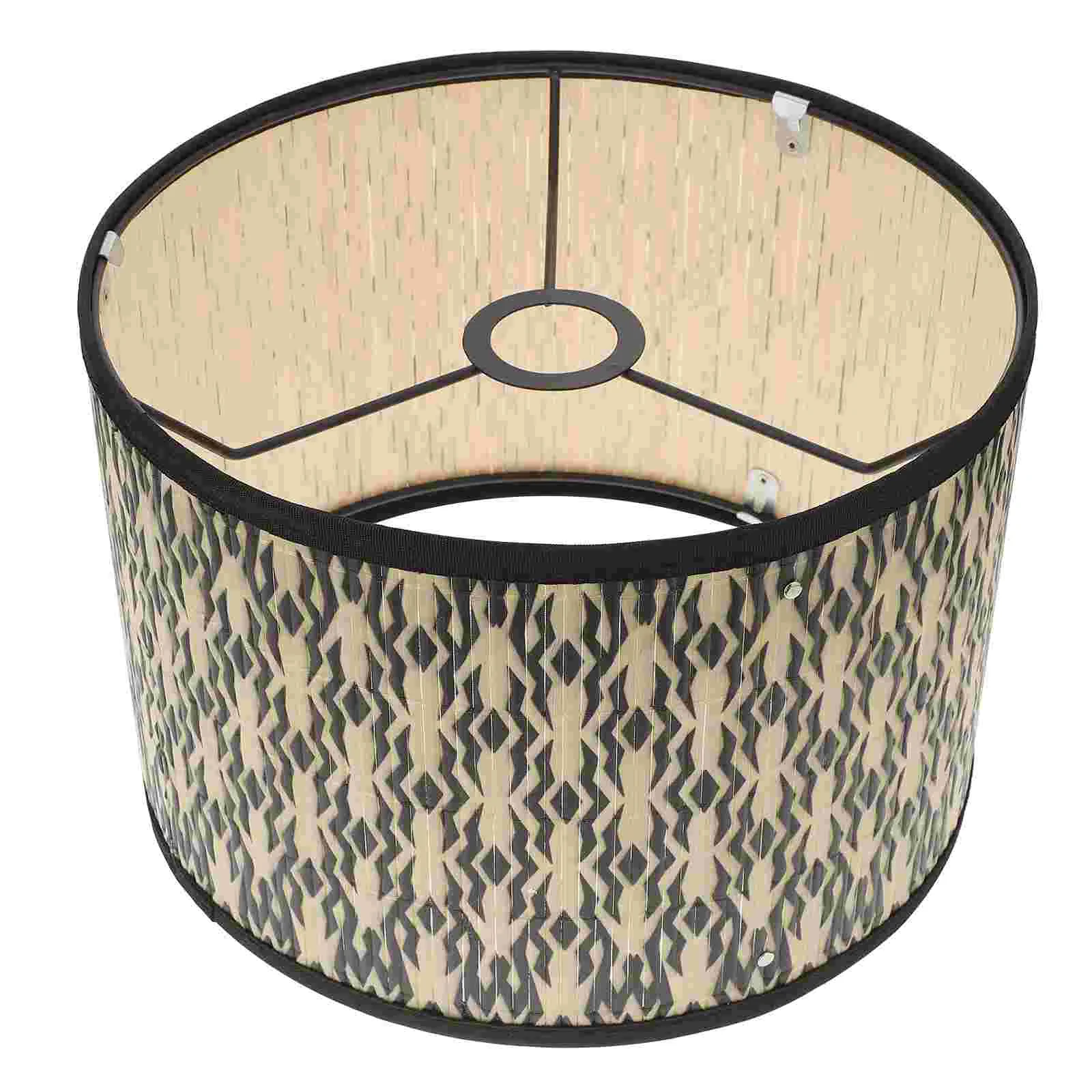 

Бамбуковый абажур для лампы, Винтажная настольная люстра, подвесной цилиндр для пола