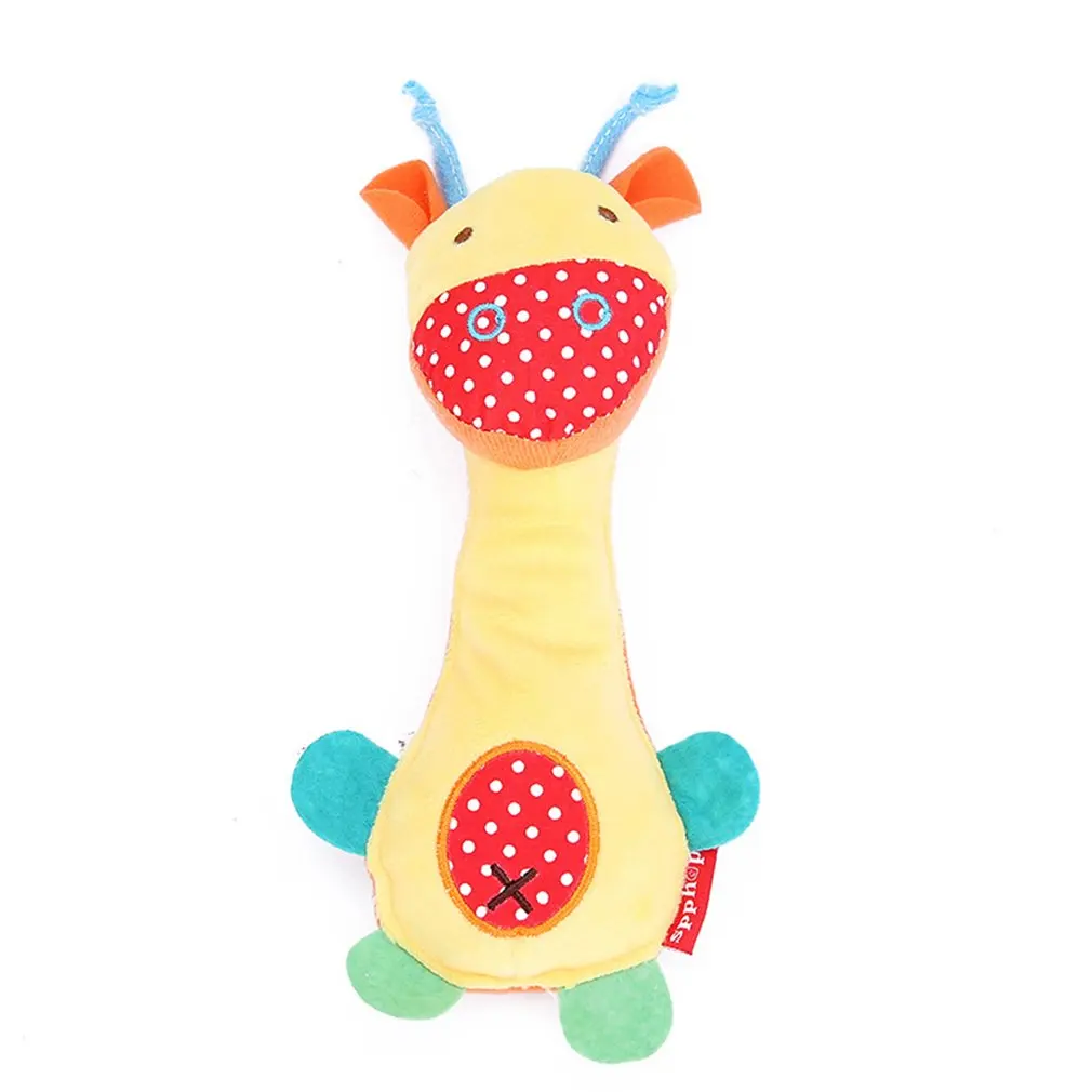

Baby Rattle Cute Zoo Series Baby Plush Hand Rattle Bb Stick Crocodile Colorful Head With Rattle Hot!