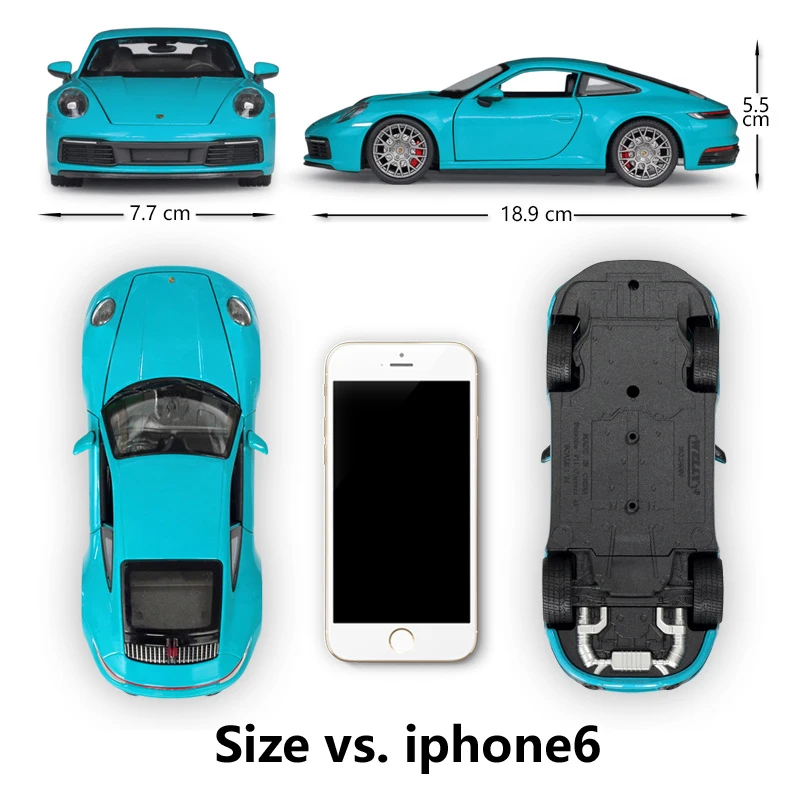 Модель спортивного автомобиля WELLY 1:24 Porsche 911 металлическая игрушечная машинка из
