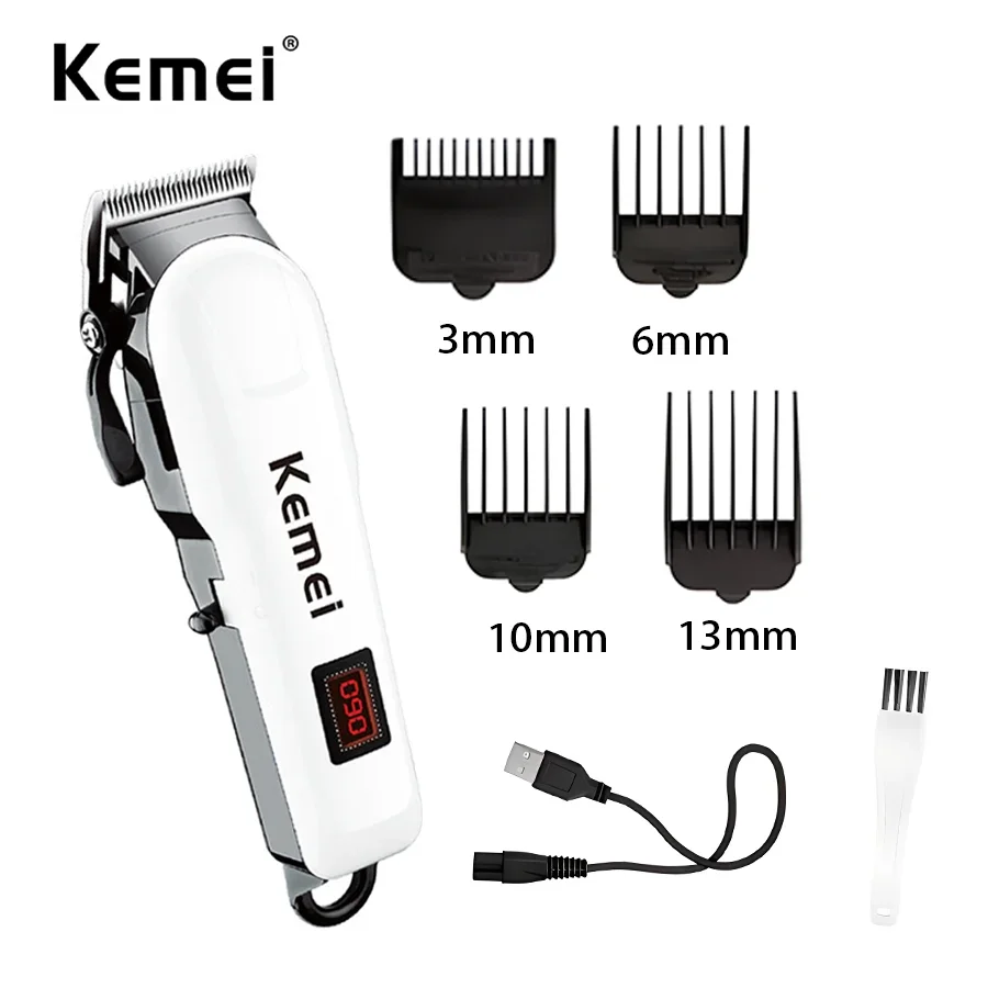 Регулируемая Беспроводная Машинка для стрижки волос со светодиодным дисплеем