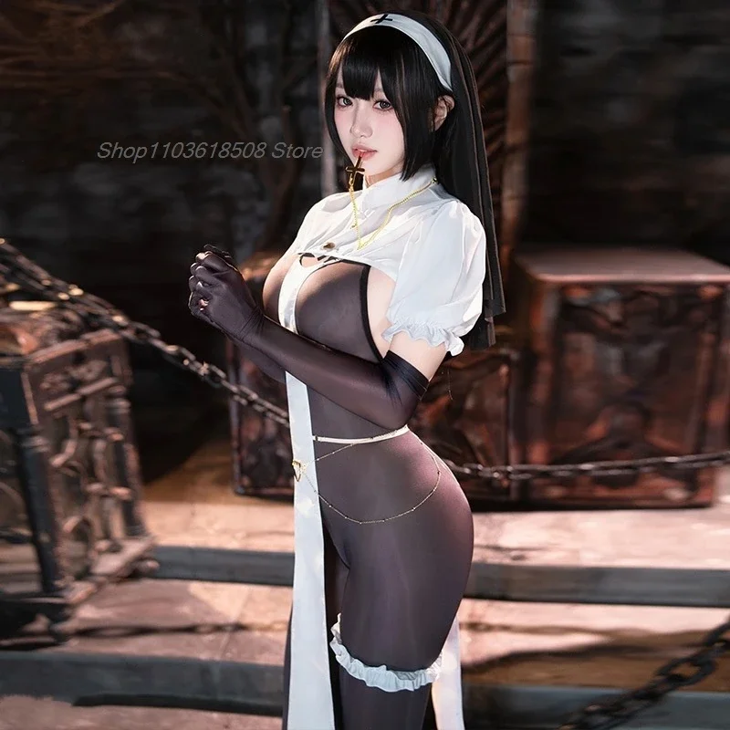 Костюм для косплея на Хэллоуин Шарлотта монахиня вибрастрастная сестра женский