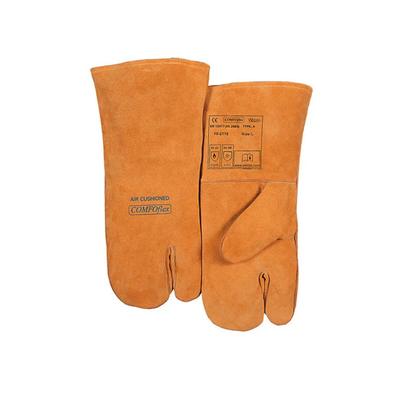 Weldas Arc-Welder's Gloves Series Apricot Coffee Movable Index Finger 10-2178 | & Mittens